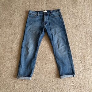 Madewell Men's Blue the 1991 straight-leg selvedge Japanese 198$ Jeans size 36